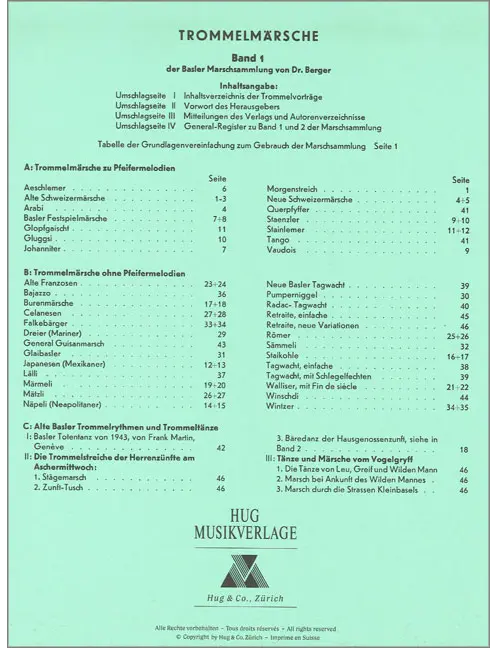 Basler Trommelmärsche Vol 1